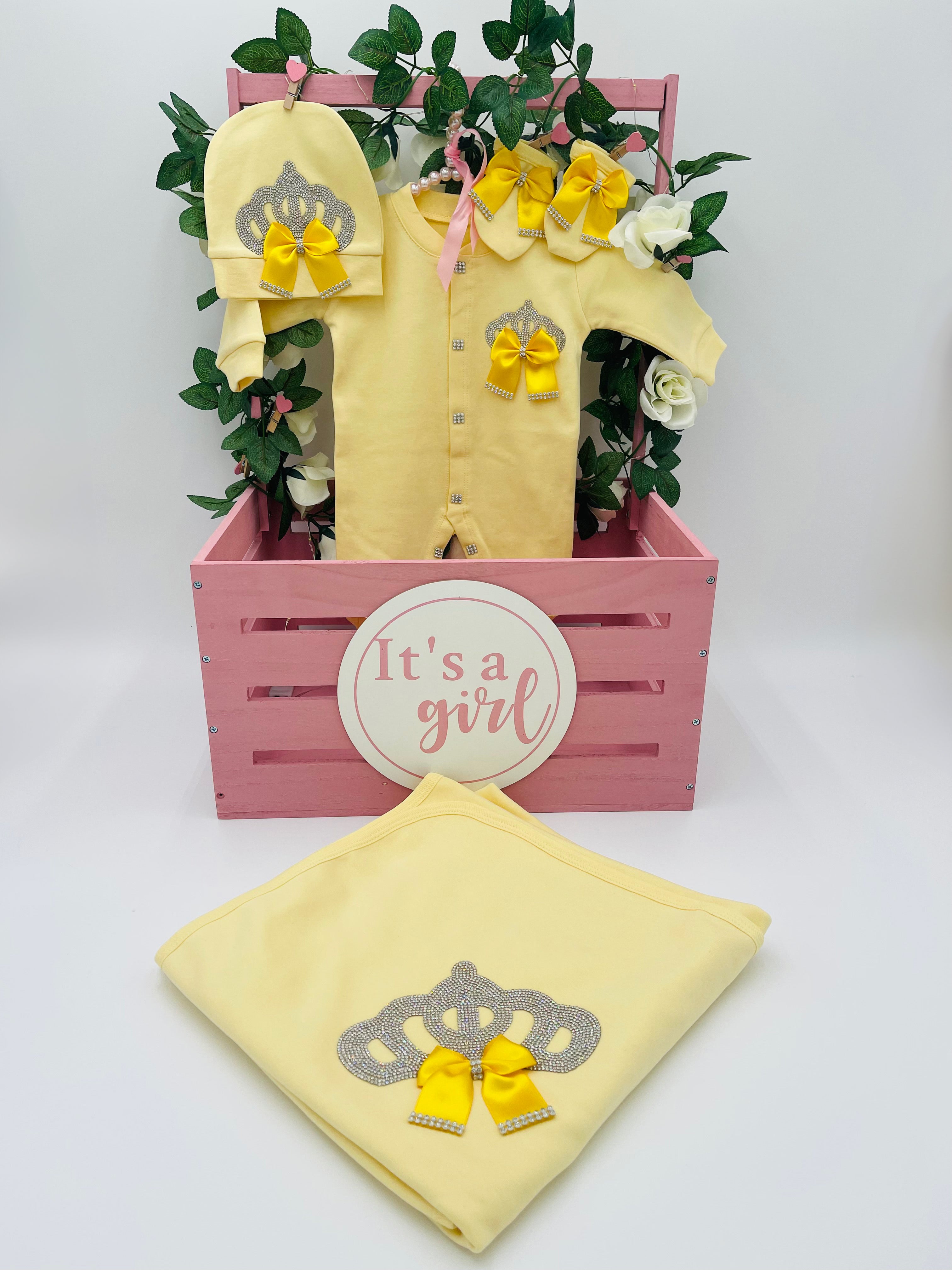 Superbe coffret souvenir de princesse jaune