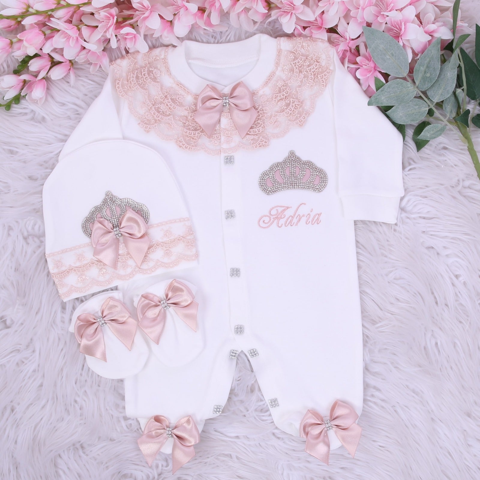 Conjunto de encaje de princesa Blush Dreams