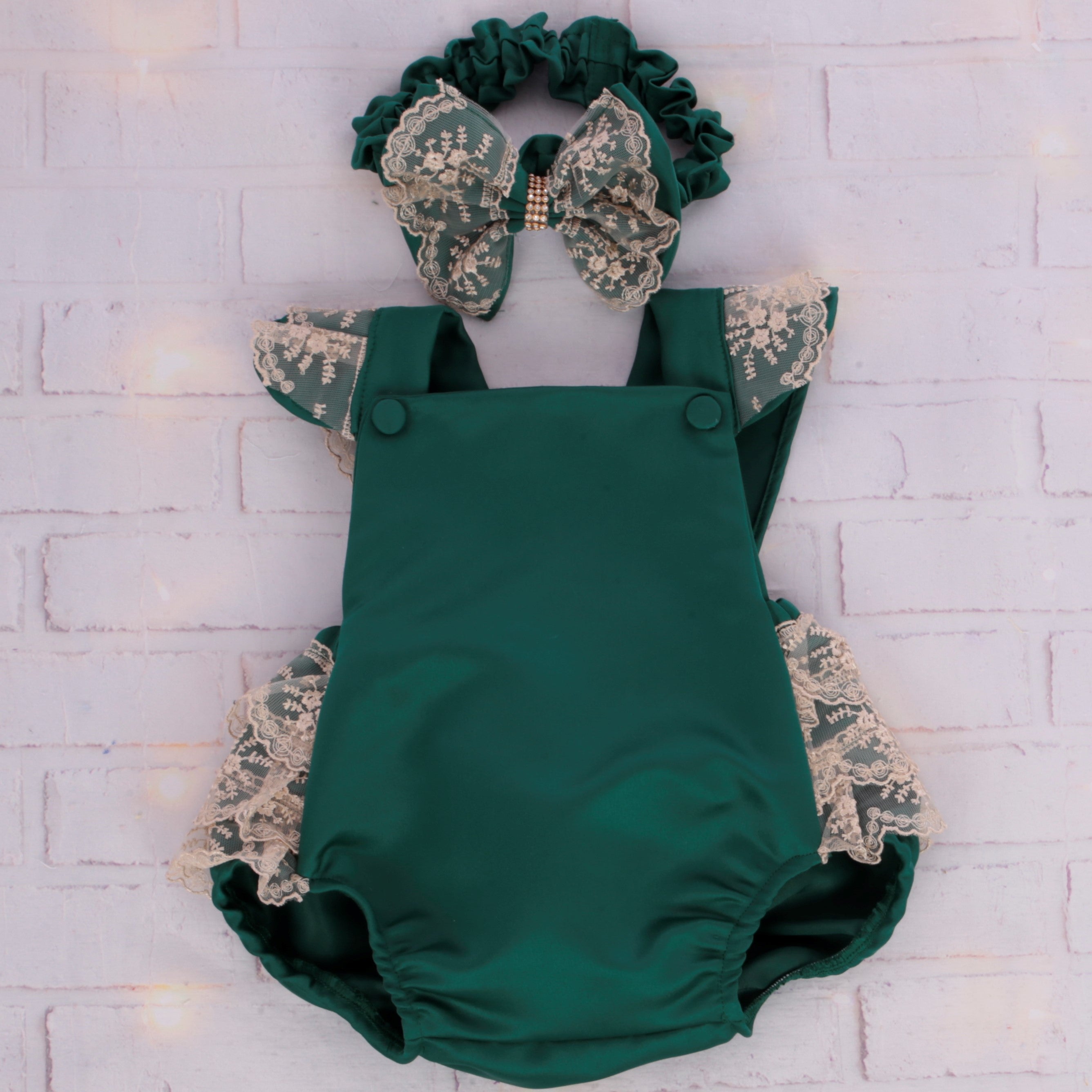 Emerald Lace Elegance Set